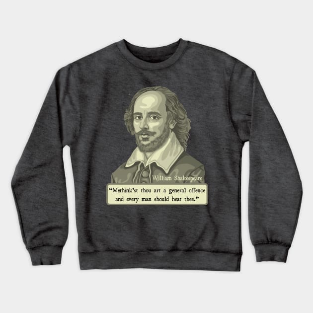 Shakespeare Insult Crewneck Sweatshirt by Slightly Unhinged